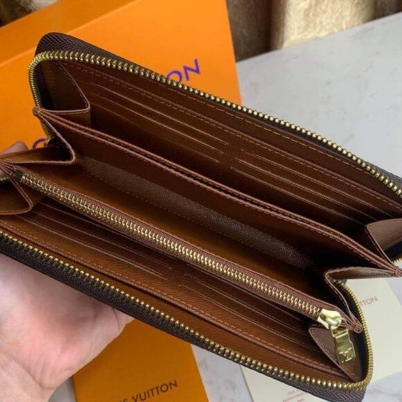 Zip Around Brown Monogram Zippy Wallet - Picture 4 of 7